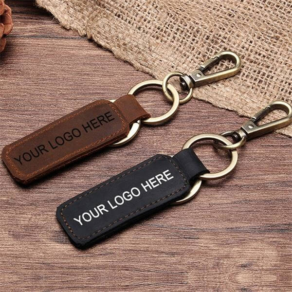Promotional Leather Keychain - Custom Leather Keychains Bulk, Keychain &  Enamel Pins Promotional Products Manufacturer