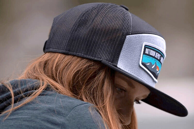 - With Patches Monterey Company Logo Trucker Hats Custom